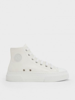 Adidasi Inalti Charles & Keith Kay Panza Albi | 029XQULKI