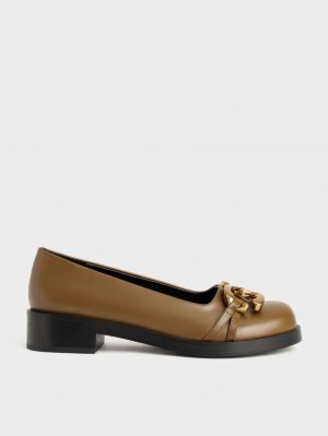 Balerini Charles & Keith Grosolan Metallic Accent Masline Verzi | 758HJYUGS