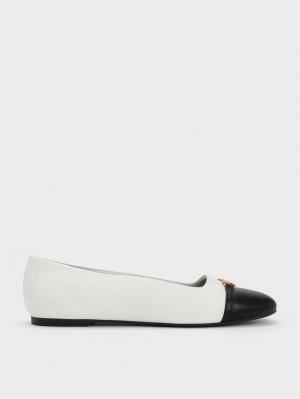 Balerini Charles & Keith Metallic Accent Two-Tone Albi | 805HOIWPF