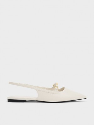Balerini Charles & Keith Metallic Bar Accent Slingback Albi | 473MIBWCG