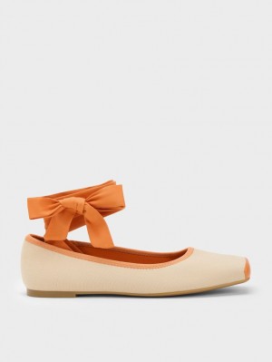 Balerini Charles & Keith Tie-Around Panza Portocalii | 052JIEURO