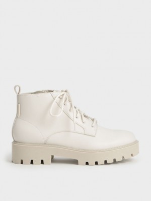 Botine Charles & Keith Dantela-Up Grosolan Albi | 710IGJUNS