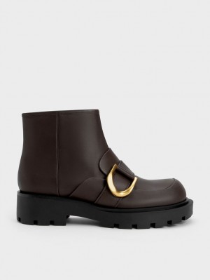 Botine Charles & Keith Gabine Loafer Maro Inchis | 175WCEDKF