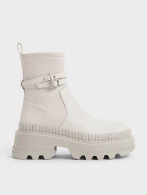Botine Charles & Keith Slip-On Platforma Albi | 105ICGBZM