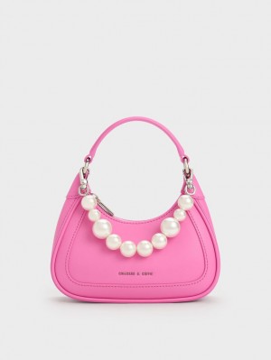 Geantă Hobo Charles & Keith Beaded Handle Roz | 847CDUSGW