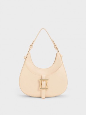 Geantă Hobo Charles & Keith Xanthe Bej | 239IPUKGM