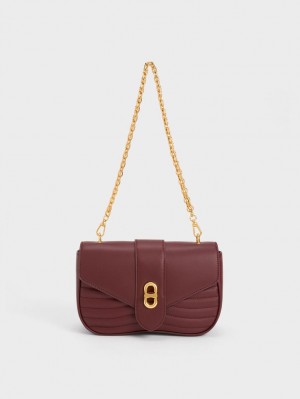 Geanta Crossbody Charles & Keith Aubrielle Panelled Visinii | 675XQTRGU