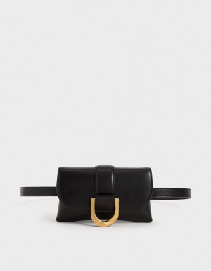 Geanta Crossbody Charles & Keith Gabine Negrii | 841REVJYG