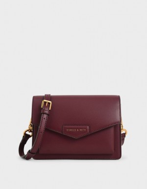Geanta Crossbody Charles & Keith Tiaret Envelope Visinii | 530DMBFCZ
