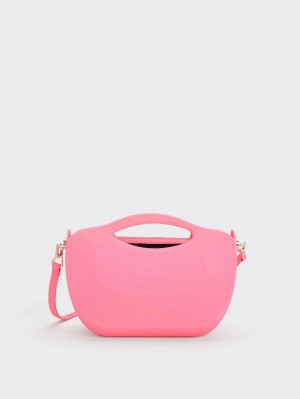 Geanta De Mana Charles & Keith Cocoon Curved Roz | 359PGVMQL