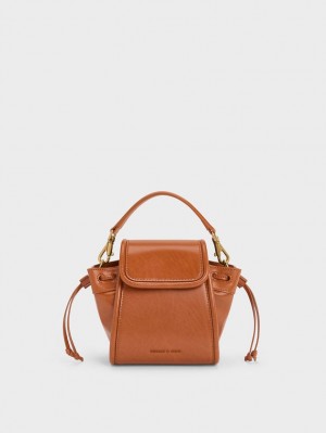 Geanta De Mana Charles & Keith Mini Ashby Top Maro | 758WOHSGN