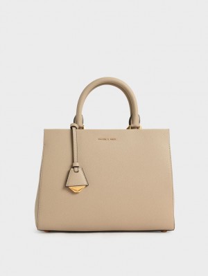 Geanta De Mana Charles & Keith Mirabelle Structured Maro | 962HFJUMK