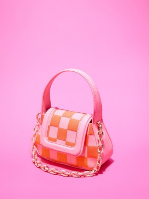 Geanta De Mana Charles & Keith Shiloh Checkerboard Top Roz | 487CXWYFE