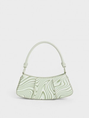 Geanta De Umar Charles & Keith Arlys Curved Verde Menta | 705XYSOWF