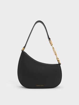 Geanta De Umar Charles & Keith Asymmetrical Negrii | 736KLYEOU