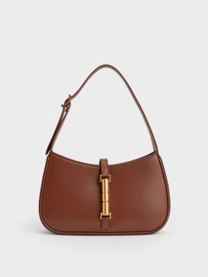Geanta De Umar Charles & Keith Cesia Metallic Accent Maro | 309QYNHVM