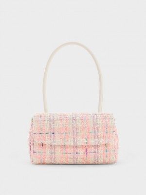 Geanta De Umar Charles & Keith Curved Handle Tweed Colorati | 507BAMNEQ