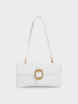 Geanta De Umar Charles & Keith Eilith Buckled Albi | 047NFOARC