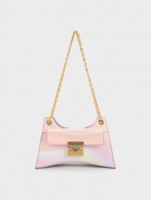 Geanta De Umar Charles & Keith Eudora Swirl-Print Sculptural Roz | 367KTBPAS