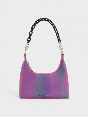 Geanta De Umar Charles & Keith Koi Chain Handle Paon | 419TOVKYU