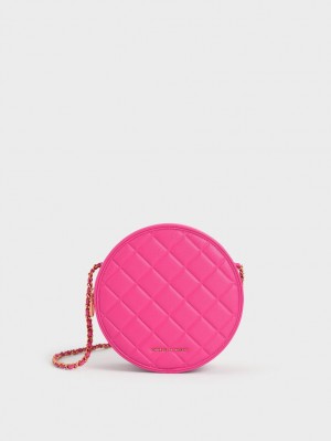 Geanta De Umar Charles & Keith Kwan Matlasat Circle Fucsie | 312UDWPTA