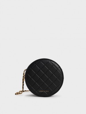 Geanta De Umar Charles & Keith Kwan Matlasat Circle Negrii | 983ZHXMNK