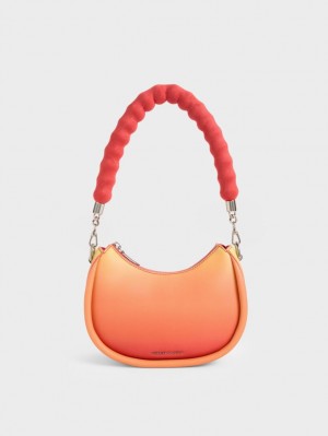 Geanta De Umar Charles & Keith Lana Curved Portocalii | 617ZWQNLO