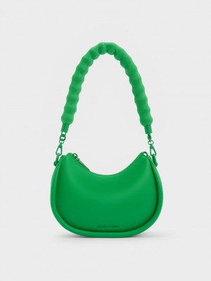 Geanta De Umar Charles & Keith Lana Curved Verzi | 923UPAZQC
