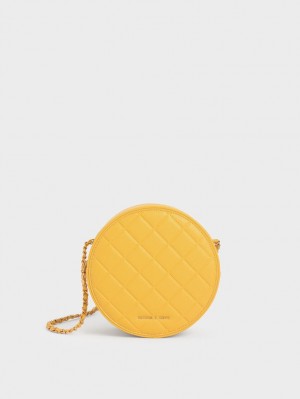 Geanta De Umar Charles & Keith Matlasat Circle Galbeni | 501AECTIF