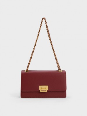 Geanta De Umar Charles & Keith Metallic Accent Front Flap Visinii | 592PDRBSA