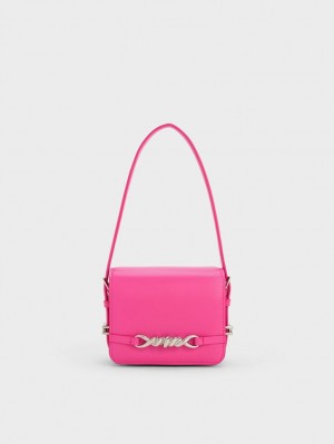 Geanta De Umar Charles & Keith Mini Henrietta Fucsie | 903SNFJQG