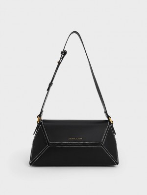 Geanta De Umar Charles & Keith Nasrin Geometric Negrii | 012JNXAPY