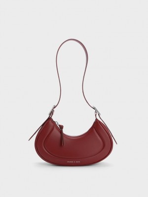 Geanta De Umar Charles & Keith Petra Curved Rosii | 301BEDKOF