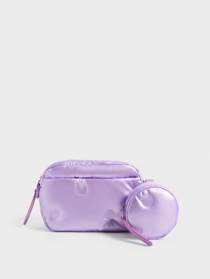 Geanta De Umar Charles & Keith Sianna Nailon Boxy Violet | 286HCTOJA