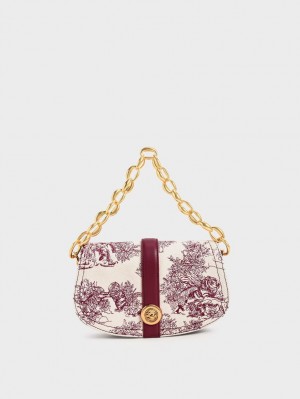 Geanta De Umar Charles & Keith Tiger Calligraphy Chain Handle Visinii | 439JOALQK