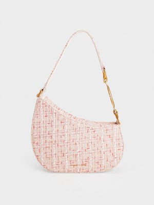Geanta De Umar Charles & Keith Tweed Asymmetrical Albi | 179SLCXNZ