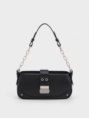 Geanta De Umar Charles & Keith Winslet Belted Negrii | 260HKISRC