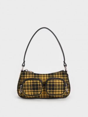 Geanta De Umar Charles & Keith Woven Check-Print Colorati | 284AUMPLQ