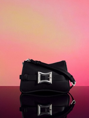 Geanta De Umar Charles & Keith Xanthe Grosolan Chain Negrii | 195QHBPJD