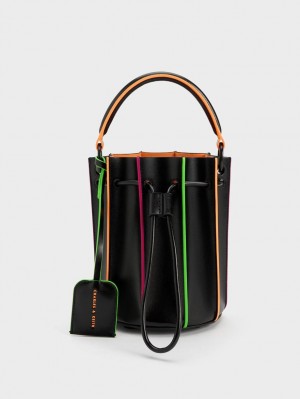 Geanta Galeata Charles & Keith Clove Top Handle Negrii | 238FNJBHP