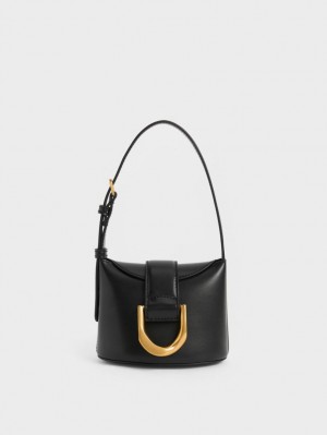 Geanta Galeata Charles & Keith Gabine Negrii | 347PAHWNK