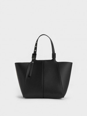 Geanta Tote Charles & Keith Altea Negrii | 674YPIEXT