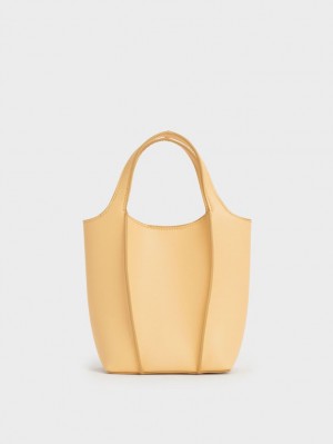Geanta Tote Charles & Keith Arlys Galbeni | 790LKDSZY