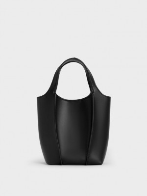 Geanta Tote Charles & Keith Arlys Negrii | 362AJDBHO