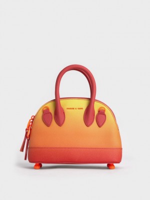 Geanta Tote Charles & Keith Harmonee Bowling Rosii | 173UYMNVA
