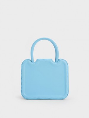 Geanta Tote Charles & Keith Perline Sculptural Albastri Deschis | 284JGYZEW