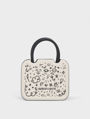 Geanta Tote Charles & Keith Perline Sculptural Albi | 385SRYMHL