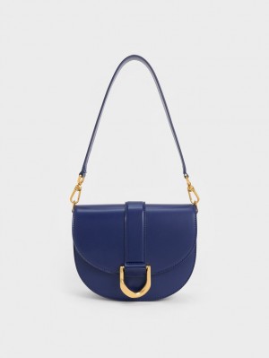 Genți De Șa Charles & Keith Gabine Bleumarin | 419UWCEQB