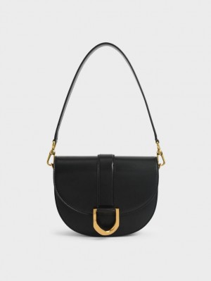 Genți De Șa Charles & Keith Gabine Negrii | 345IHBVKP