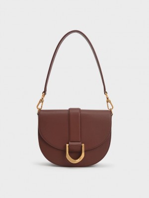Genți De Șa Charles & Keith Gabine Piele​ Maro | 940GZLPHY